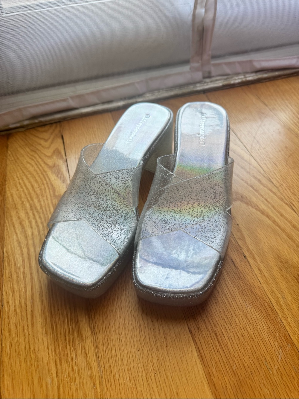 Jeffrey Campbell bubblegum Metallic Platform Sandals
